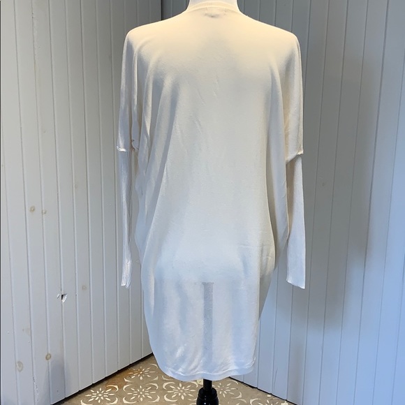 UO Silence & Noise Cream High Low Wrap Sweater - Picture 2 of 6